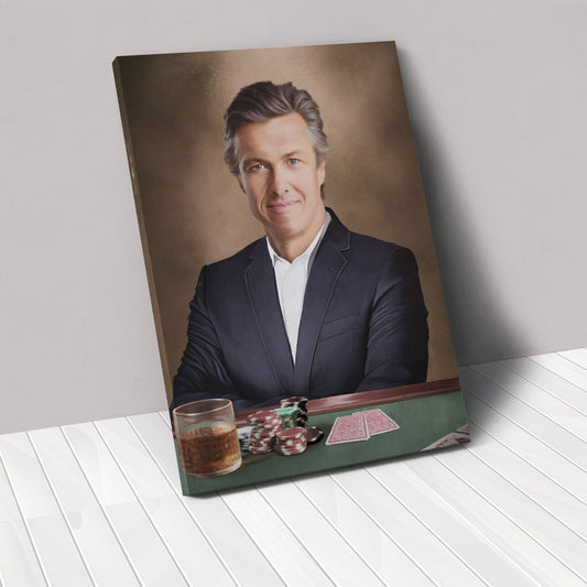 The Poker Player - Custom Canvas