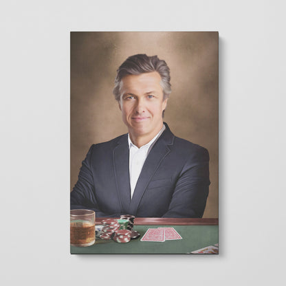 The Poker Player - Custom Canvas