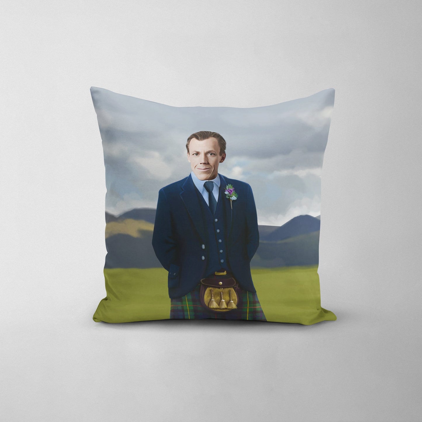 The Scottish Highlander - Custom Throw Pillow