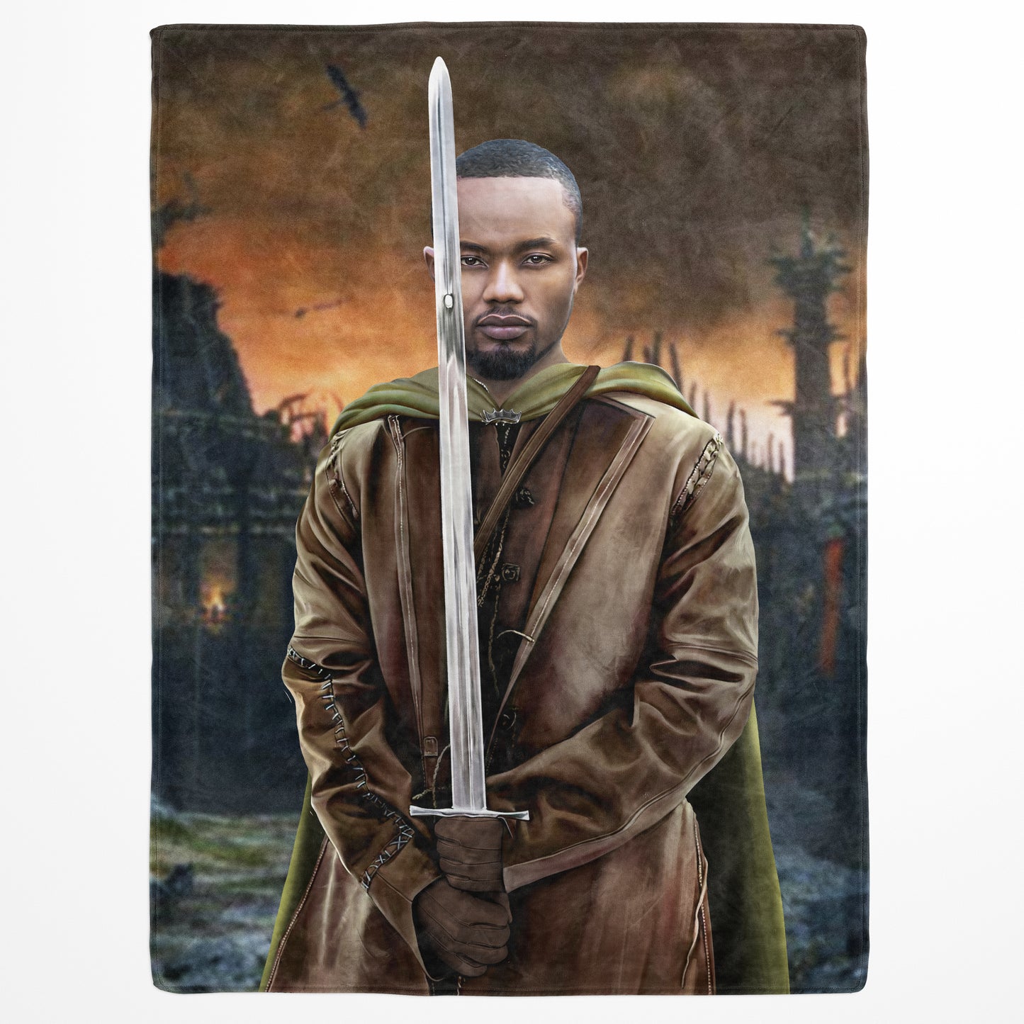 The Swordsman - Custom Fleece Blanket