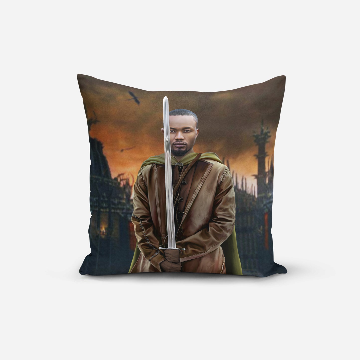 The Swordsman - Custom Throw Pillow