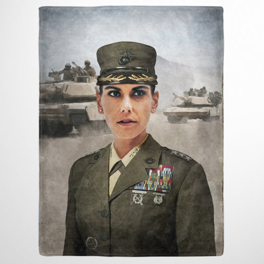 The US Military (Female) - Custom Fleece Blanket