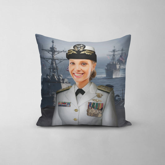 The US Navy (Female) - Custom Throw Pillow