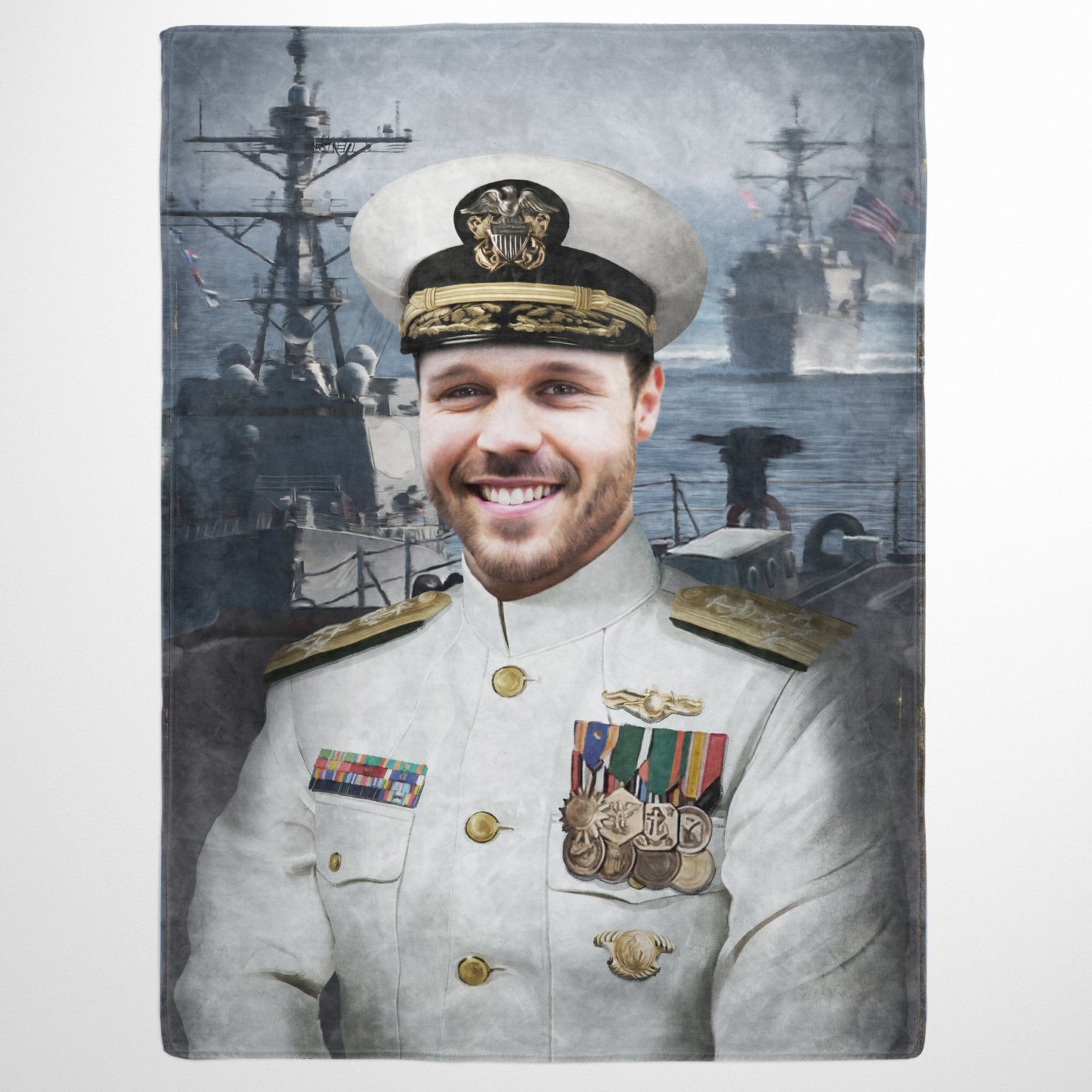 The US Navy (Male) - Custom Fleece Blanket