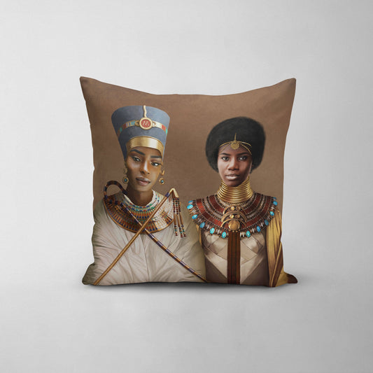 The Egyptian Queens - Custom Throw Pillow