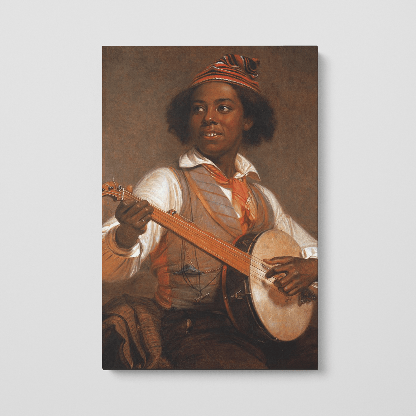 Custom Portrait of The Banjo Player, 1856