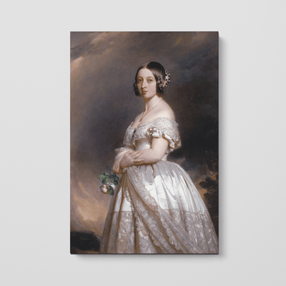 Custom Portrait of Queen Victoria with a rose, 1859
